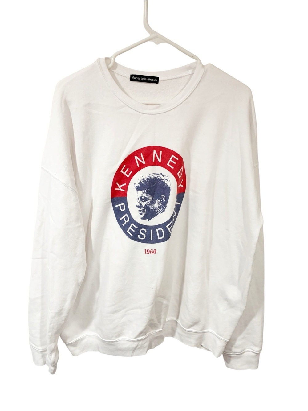 KIEL JAMES PATRICK Kennedy For President Crewneck Sweatshirt White